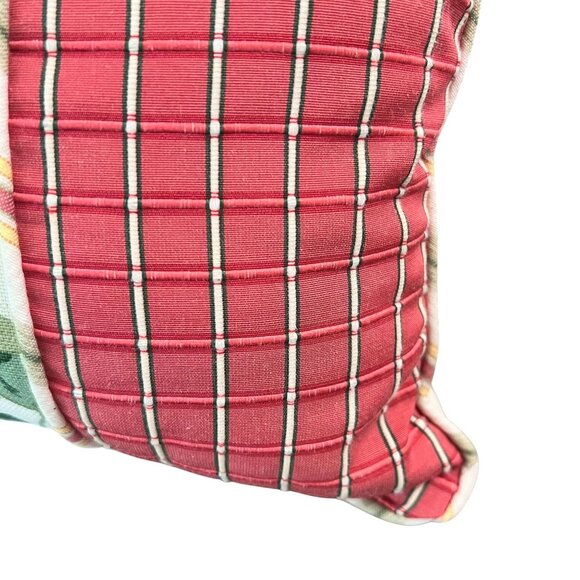 Gorgeous Pillow Expensive Materials PNK GRN WHT Decorative Lumbar Designer Touch - Picture 5 of 9